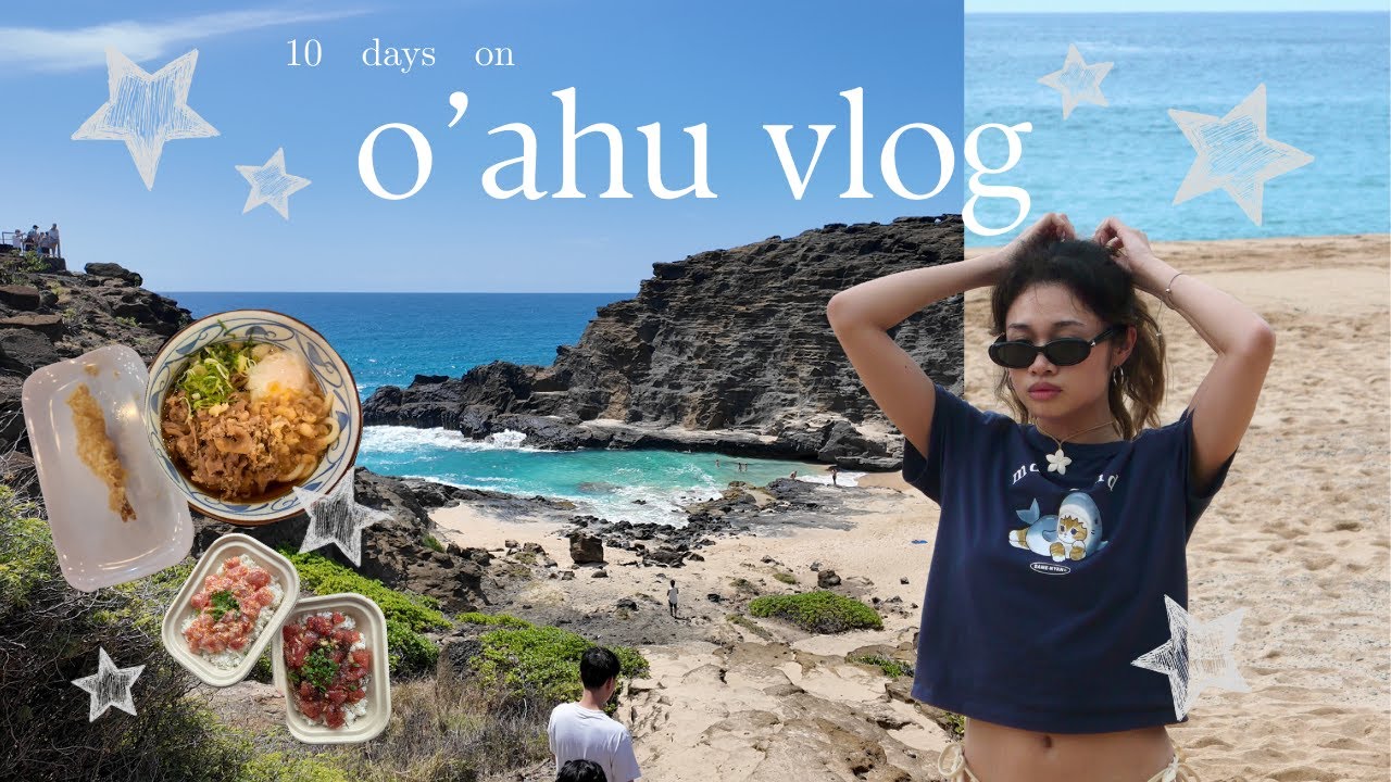 hawai'i vlog  |  our flight, beach days, & poke runs