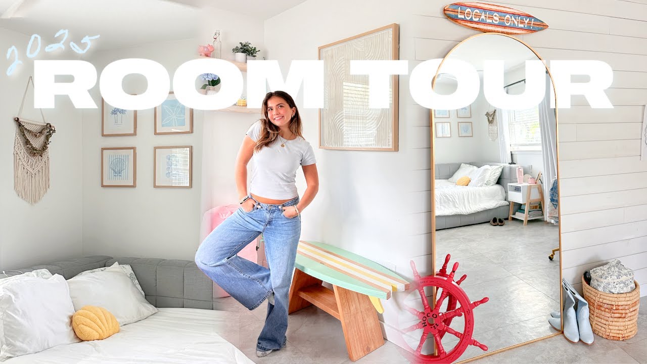 2025 AESTHETIC ROOM TOUR || Beach girl room!!
