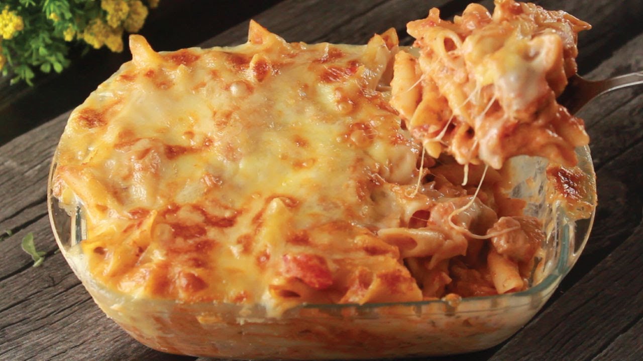 Cheesy Baked Chicken Penne Pasta Recipe By Chef Hafsa | Hafsas Kitchen