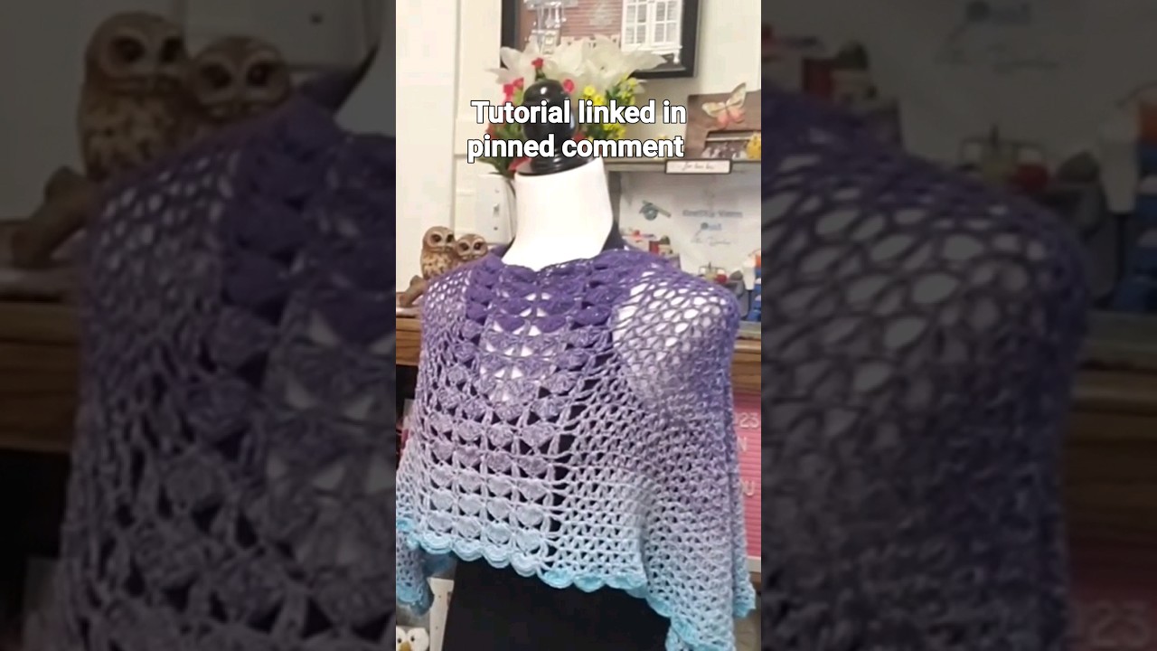 Crochet Capelet #crochetcapelet #crochetponcho #crochettutorials #shorts