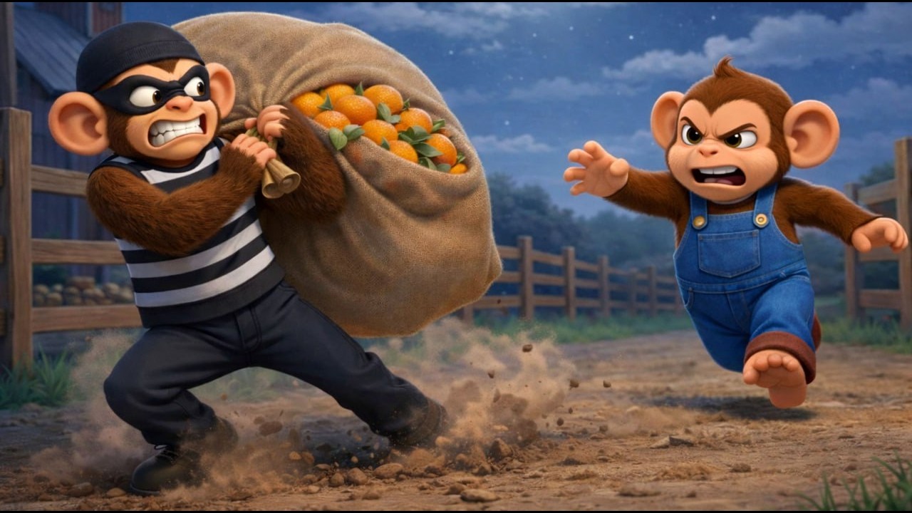 The Tangerine Thief at the Farm, Clever Bear Farmer Sets a Trap to Catch the Thief | Farm Work