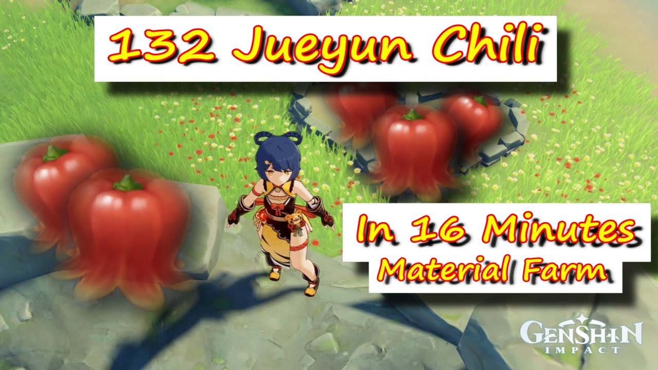 132 Jueyun Chili 44 Node in 16 Minutes. Ascension Material for Xiangling