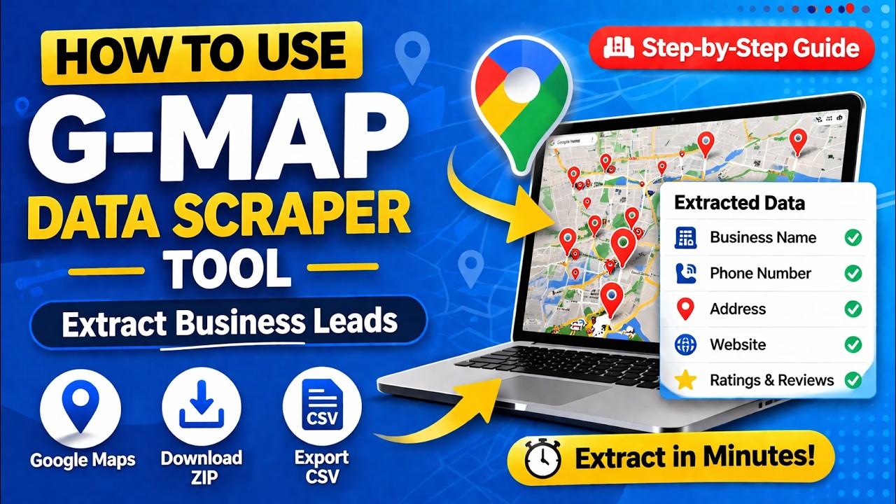 How to Use G-Map Data Scraper Tool (Step-by-Step Guide) | Extract Google Maps Business Leads