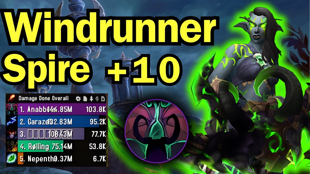 Havoc DH против Windrunner Spire +10 #worldofwarcraft #worldofwarcraftgameplay #midnight