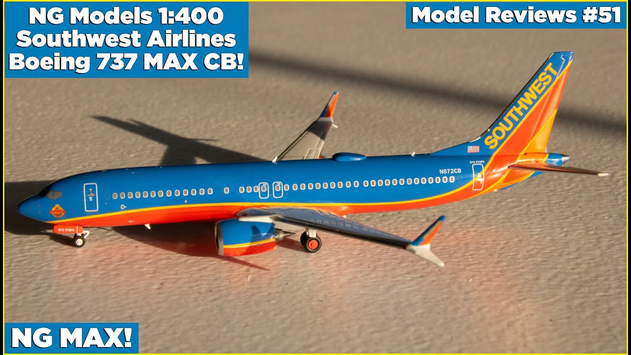 NG Models Southwest 737 MAX 8 Canyon Blue Retro! | Model Reviews #51