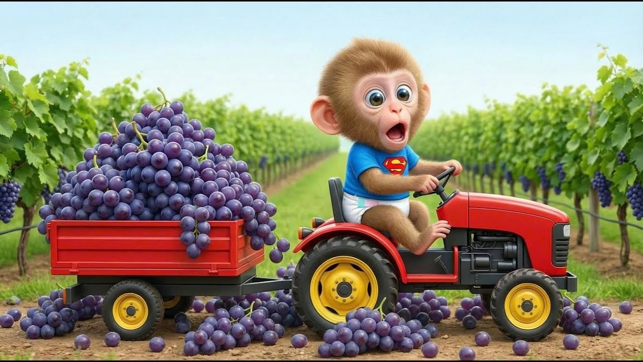 🚜🐒 Monkey Bini’s Tractor Accident Turns the Vineyard Into CHAOS - What He Does Next Shocks All 😱