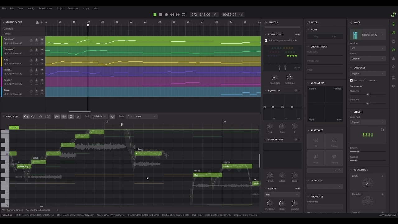 Synthesizer V 2 Pro - Choir Voices Test