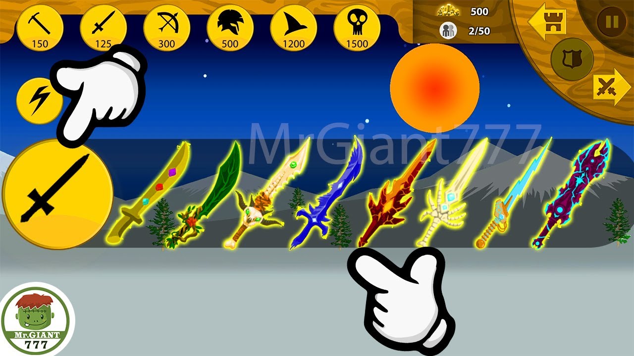 THE STRONGEST SWORDWRATH ALL SKIN WITH GOLDEN BASE STATUE SWORD | Stick War Legacy | MrGiant777