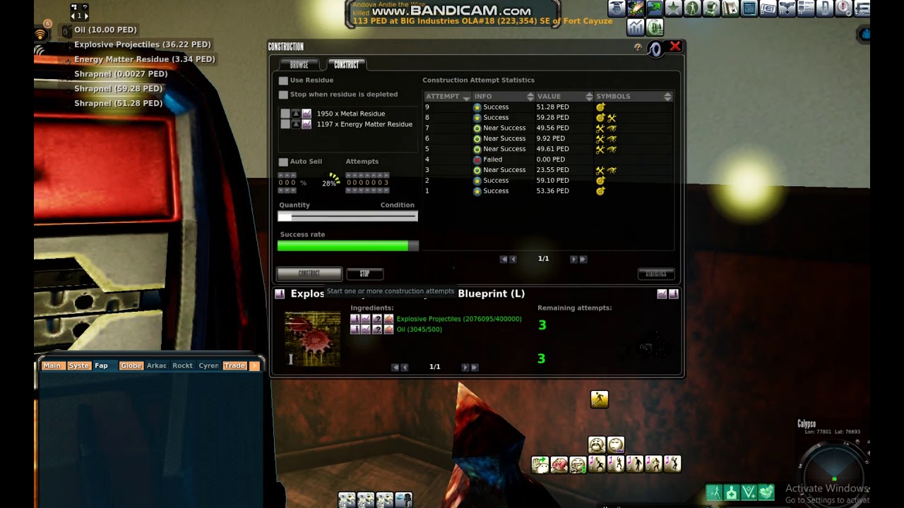 Entropia Universe 12 clicks ep recycle 1