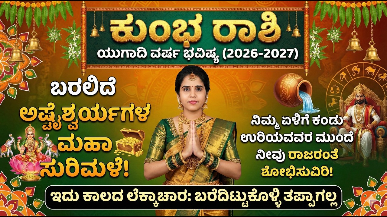 ಕುಂಭ ರಾಶಿ ಯುಗಾದಿ ಭವಿಷ್ಯ 2026-2027 Kumbha Rashi Ugadi Bhavishya #KumbhaRashi2026 #UgadiBhavishya