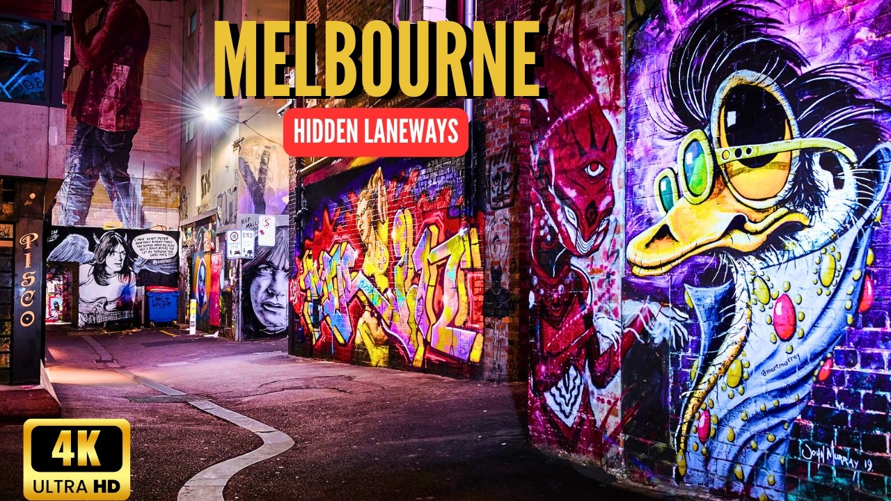 Melbourne’s Famous Laneways: Street Art, Café, and Hidden Corners/ Walking Tour 4K