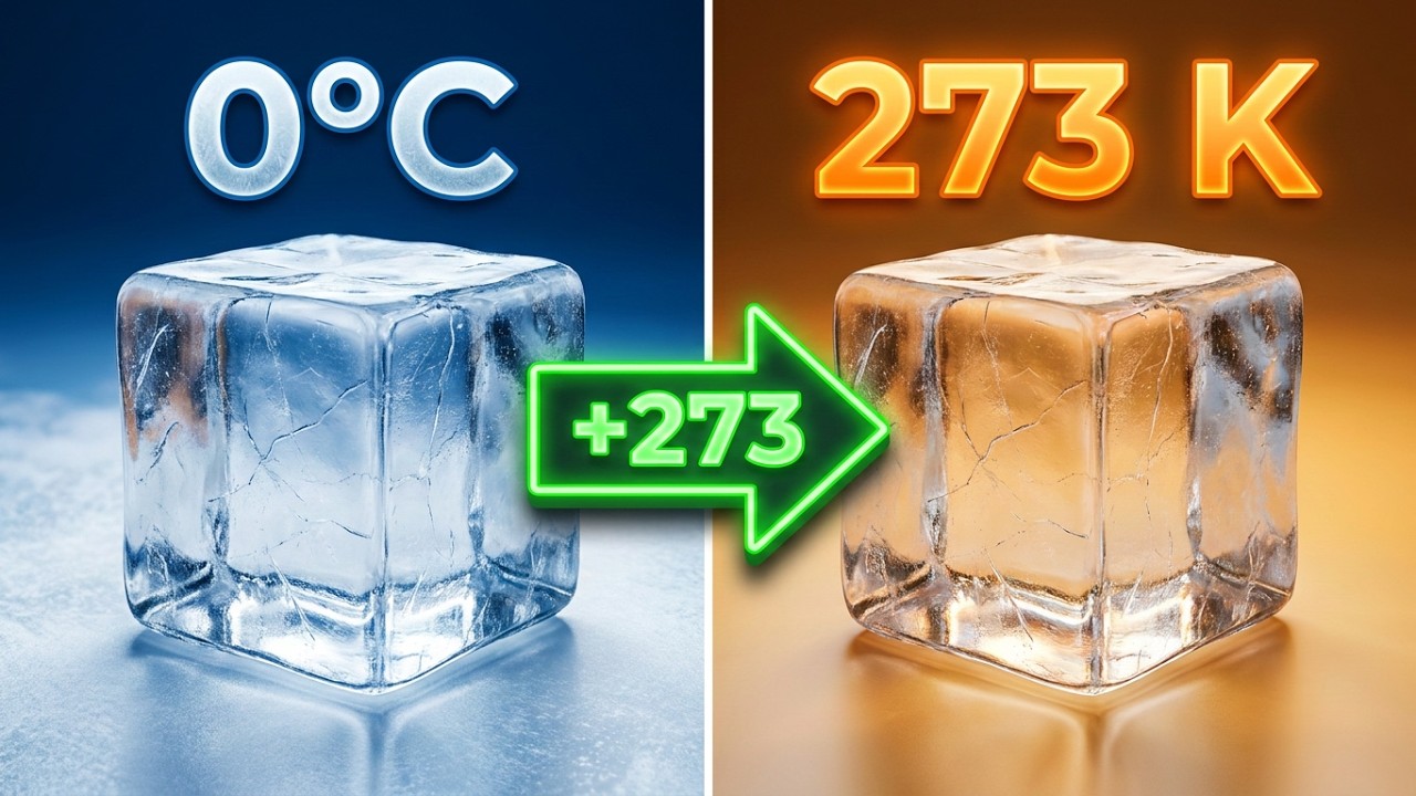 Temperatuur omrekenen tussen Kelvin en graden Celsius.