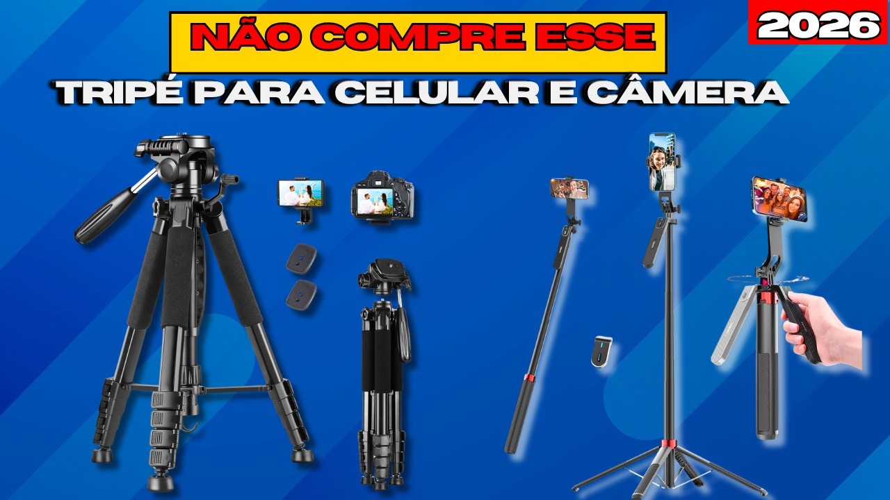 Não Compre Tripé Antes de Ver Isso! Top 3 Melhores Tripés de 2026