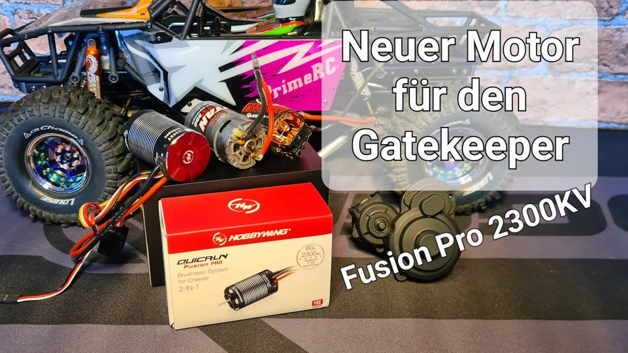 Neuer Motor für den Gatekeeper. Hobbywing Fusion PRO 2300KV vs Fusion 1800KV. Einbau und Kalibrieren