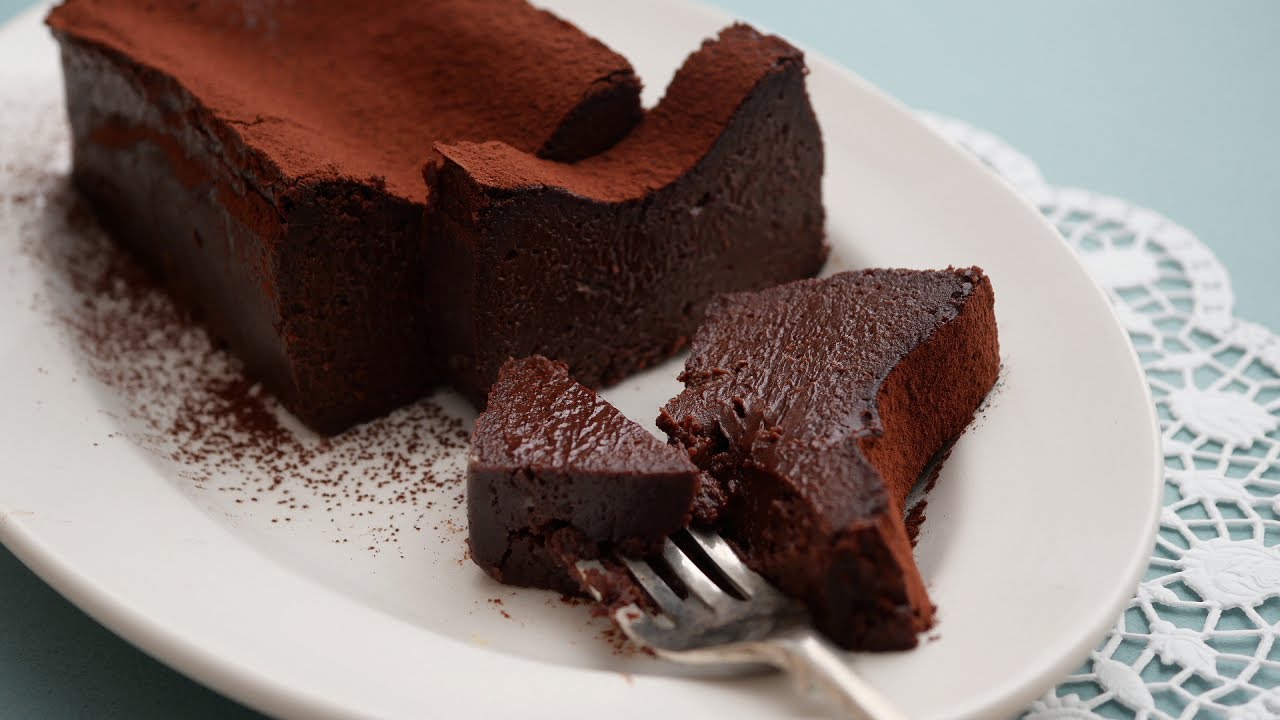 まったり濃厚簡単さいこー!生チョコみたいなガトーショコラバレンタインにも超ススメる♡ | 3-Ingredient Easy  Chocolate Cake