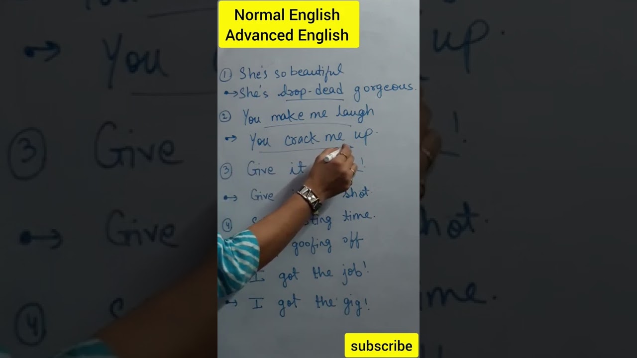 Normal English VS Advanced English .