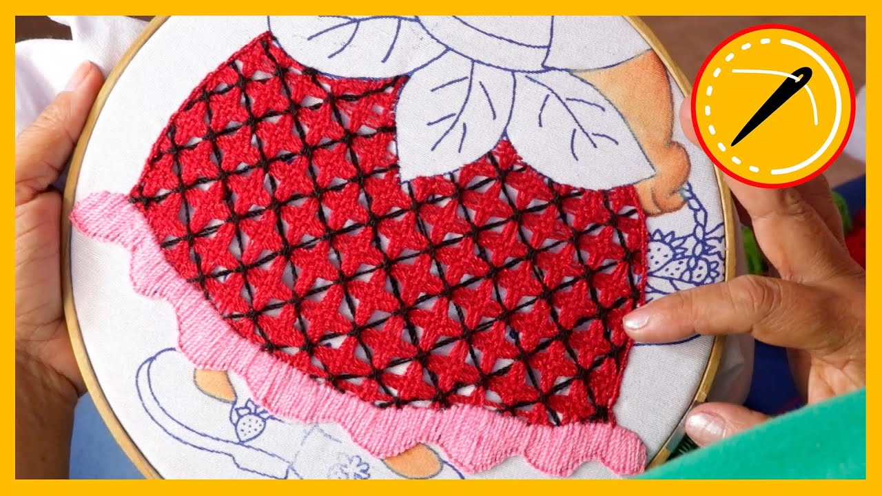 Puntada para FALDA💃 BORDADOS FACILES 173