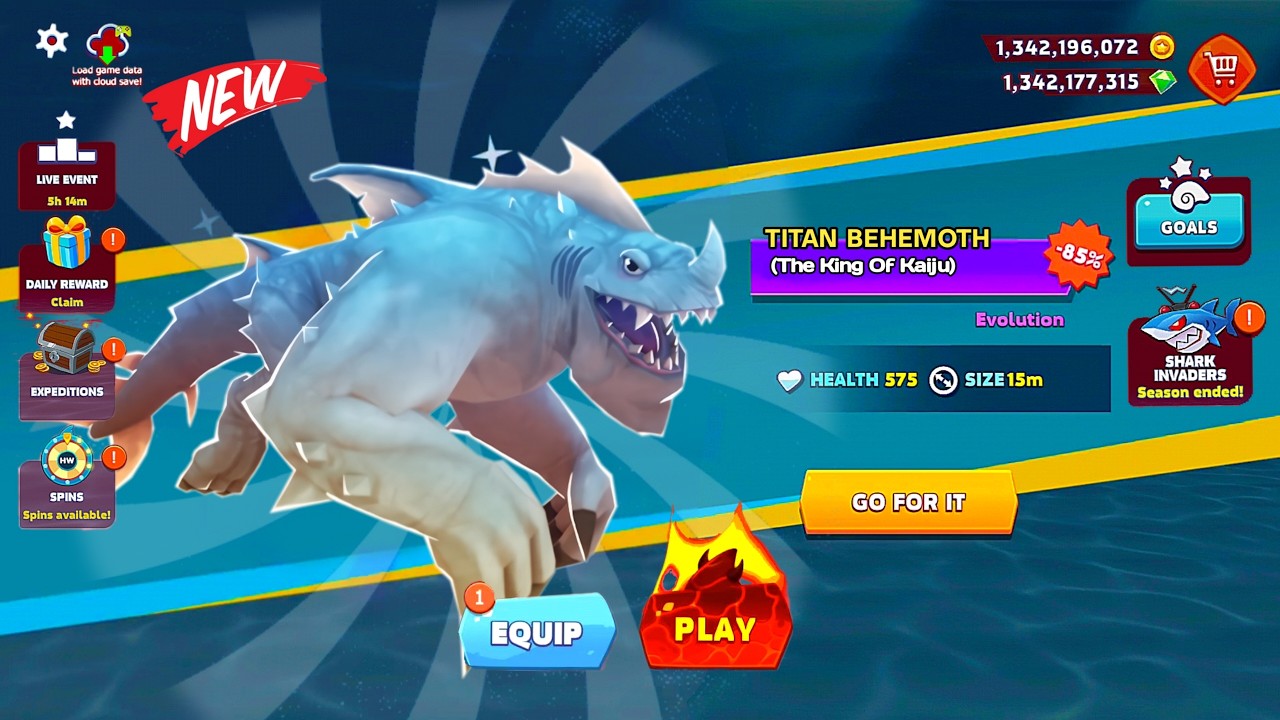 GIANT TITAN BEHEMOTH SHARK UNLOCKED AND KILL ALL SHARK - BIG SHARK | HUNGRY SHARK EVOLUTION