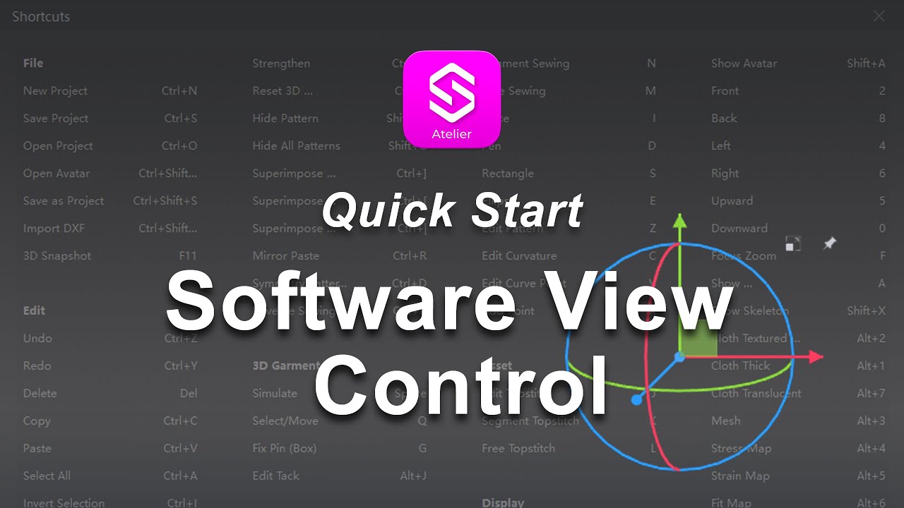 [Atelier Quick Start]:  Section Ⅱ. View Control and Shortcut Keys