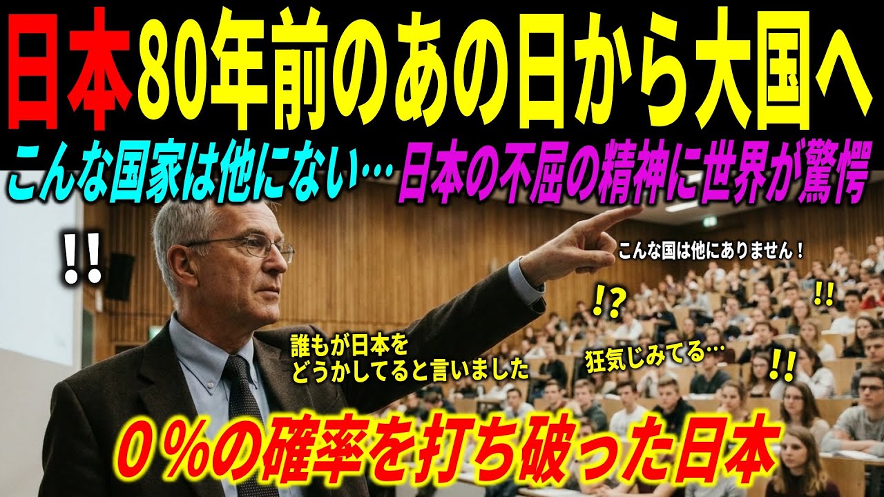 【海外の反応】「この国の人々は正気ではない！」アメリカのハーバード大学教授が唯一認めた国、日本！世界が驚愕する理由