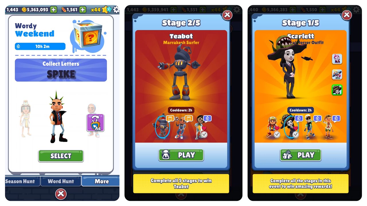 Subway Surfers Marrakesh 2024 - Floor is lava vs Wordy Weekend vs Spooky Sprint