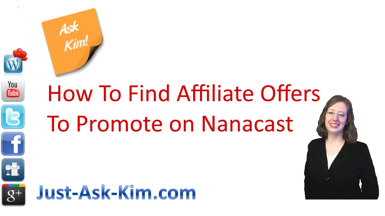 How To Find Affiliate Offers To Promote on Nanacast.com
