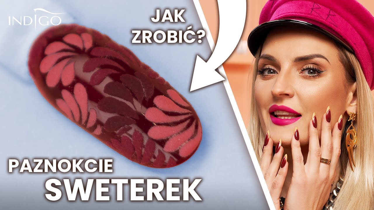 Sweterek na paznokciach - jak zrobić? Paznokcie sweterkowe Krok po Kroku - 4 wzory | Indigo Nails