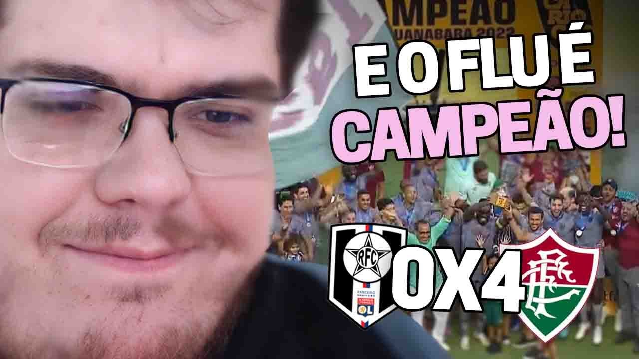 MELHORES MOMENTOS: RESENDE 0X4 FLUMINENSE CAMPEÃO TAÇA GUANABARA (LIVE DO CAZÉ) | Cortes do Casimito