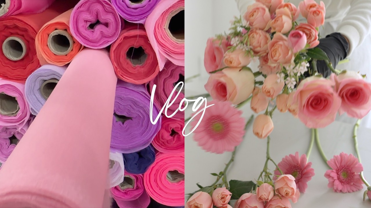 Seoul Florist Vlog | Выходной день, поход на рынок и работа в цветочном магазине