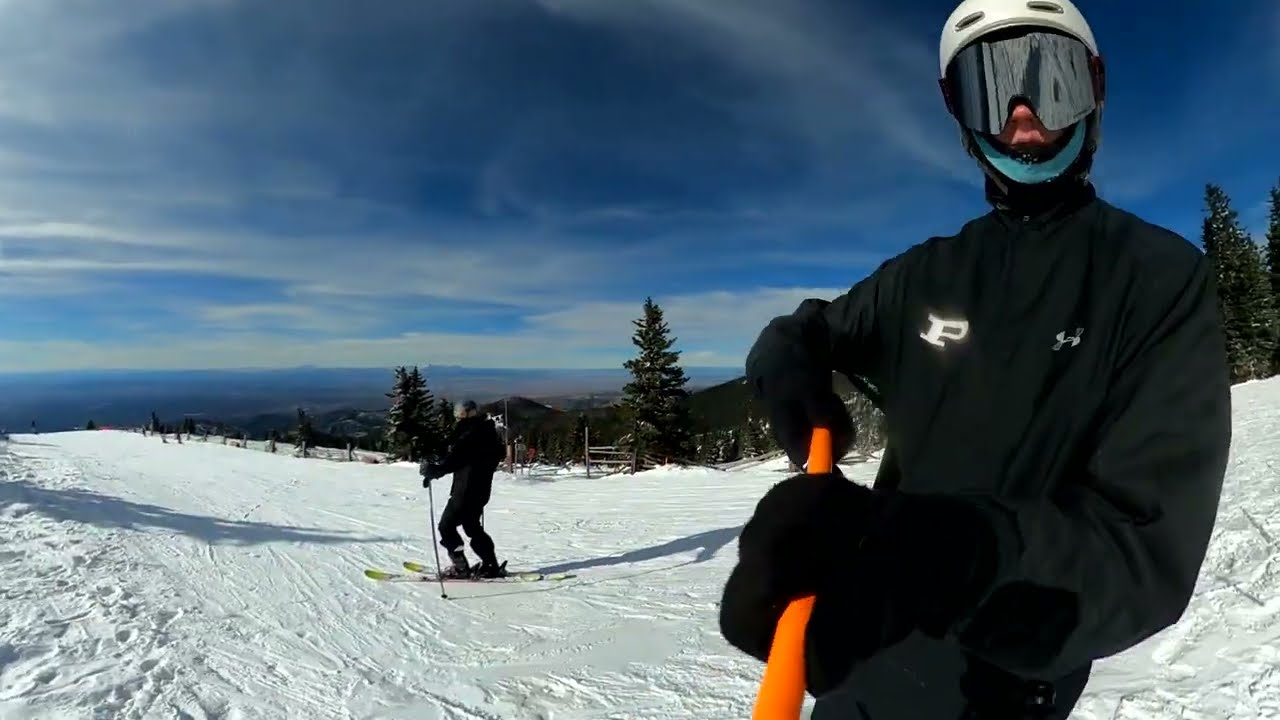 skiing CORNICE at Ski Santa Fe