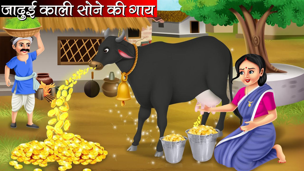जादुई काली सोने की गाय | Jadui Kali Sone Ki Gaay | Hindi kahaniya | Moral stories | kahaniya | fairy