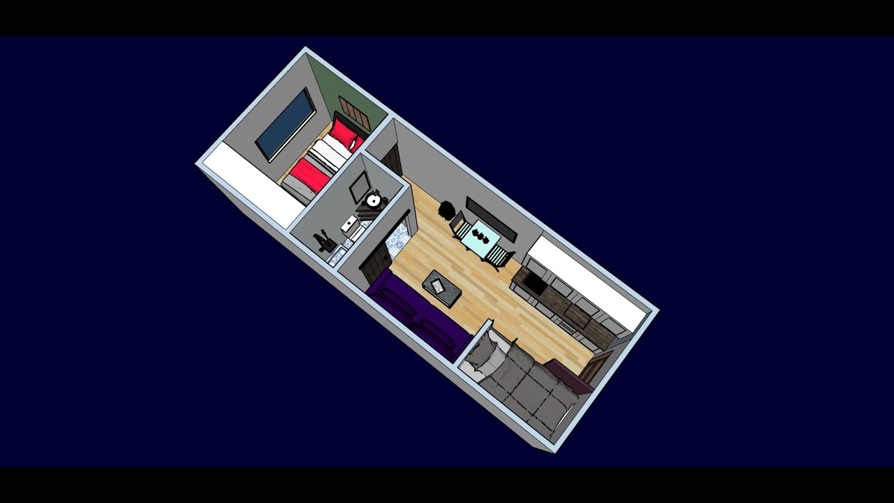 CASA 3X8 METROS CON 2 HABITACIONES/ 9X26 PIES