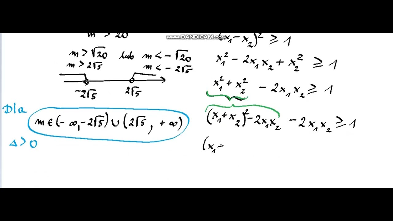 Równanie kwadratowe z parametrem. Zad 3.278, kl.2