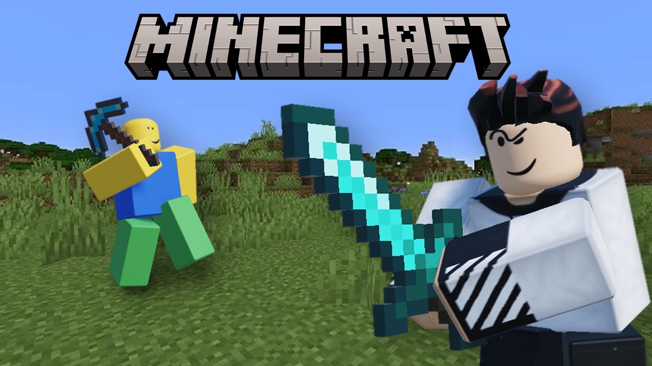 Living In The Mines | 2 Robloxians try to beat Minecraft (Part 1)