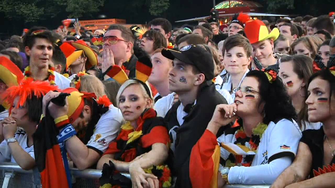 German fans watch on as Italy triumph