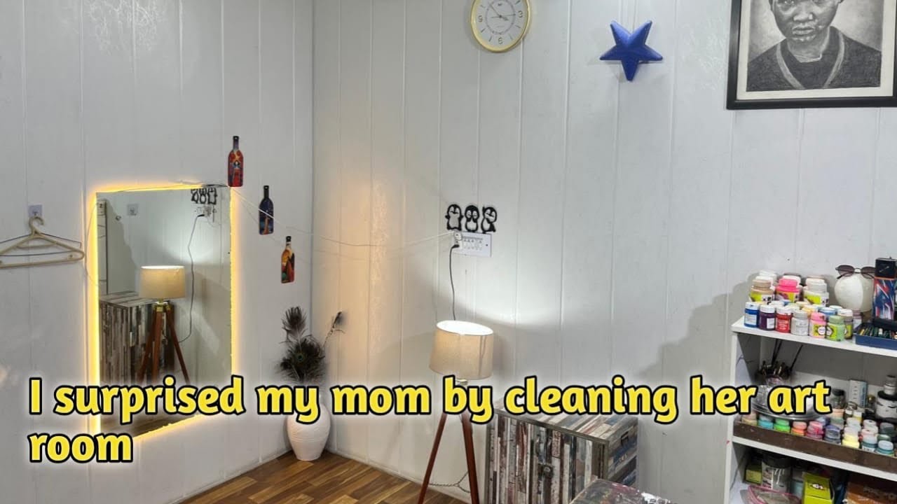 Suprising My Mom By Cleaning Her Art Room❤️🎨🖌️