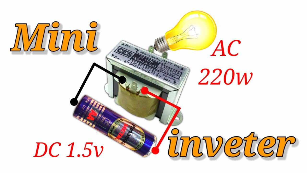 Mini inverter 1.5v to 220v |DC to AC inverter