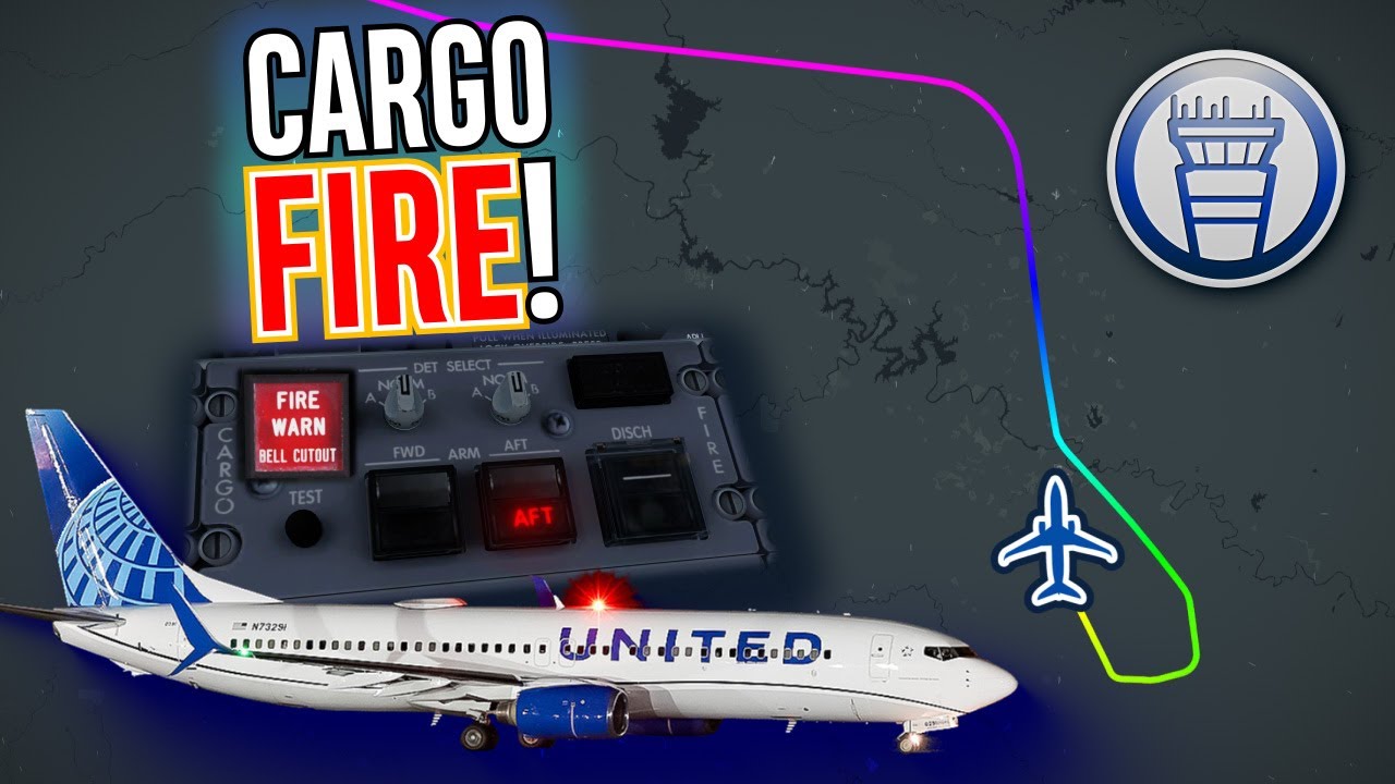 UNITED 737 FIRE in the CARGO HOLD  [ATC audio]