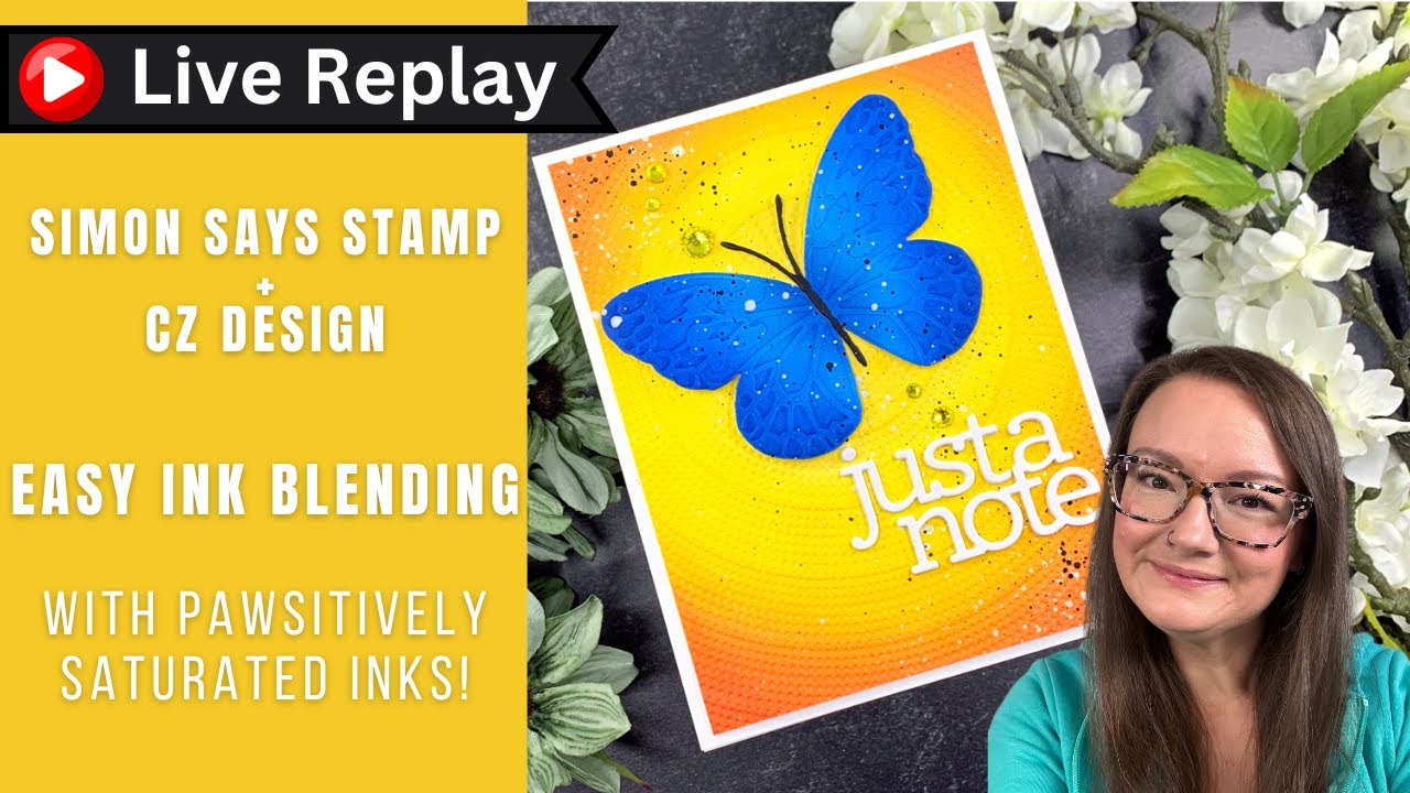 🟣LIVE REPLAY! Easy Ink Blending with Pawsitively Saturated Inks | Simon Says Stamp
