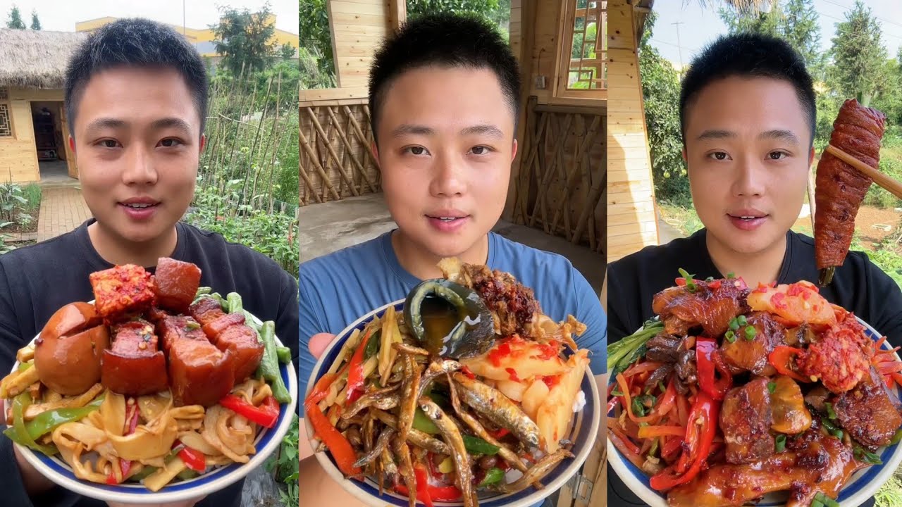 Yummy #86 Eat Meat 🍖🥓🫑🌶️🦑🍲, chicken 🍗🍗, Shrimp 🦐🦐.. #mukbang #eatingshow #food 