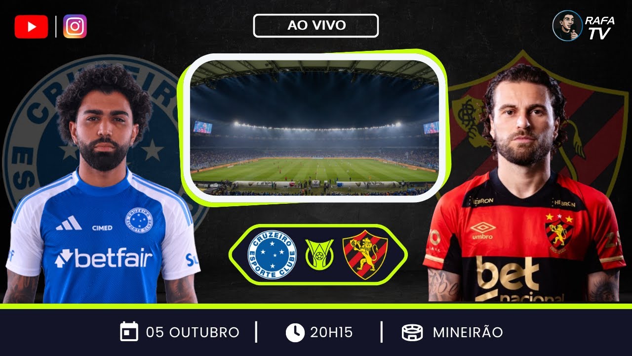 CRUZEIRO 1 x 1 SPORT AO VIVO | Campeonato Brasileiro 2025 – 27ª Rodada | Mineirão