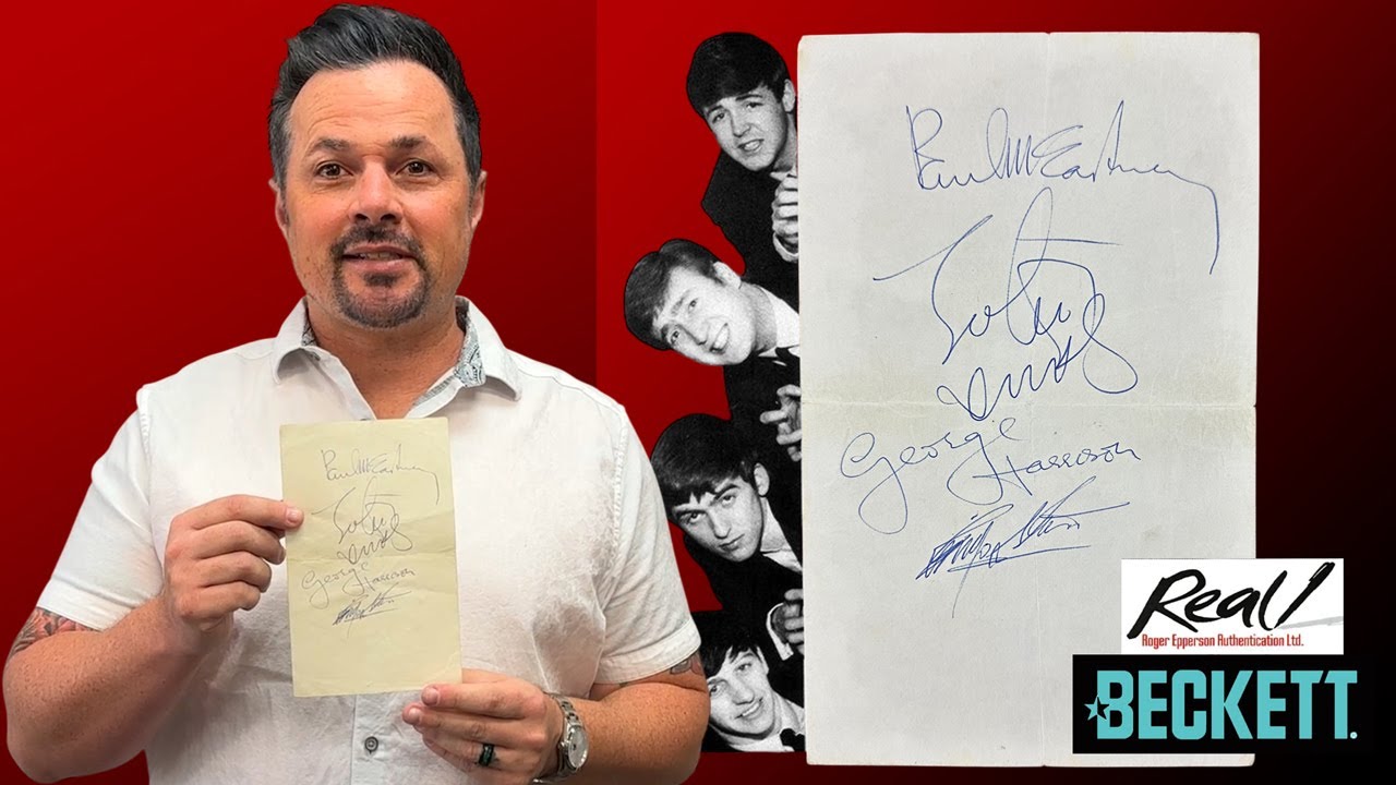 The Beatles Superb Band Signed Vintage Sheet c.1964 with Provenance & LOAs from Beckett/BAS and REAL