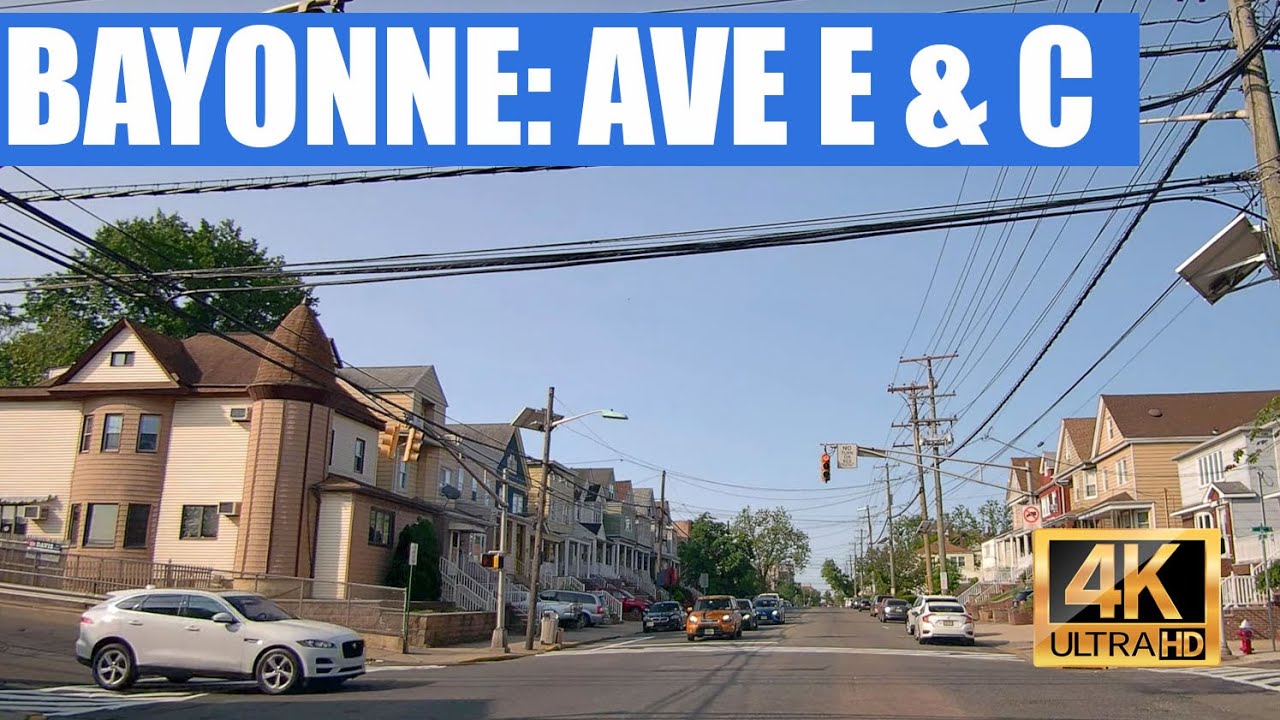 Bayonne, NJ drive: Avenue E and Avenue C (4K)