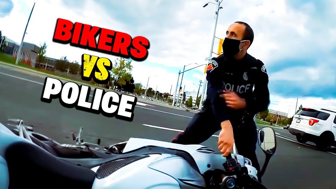 BIKERS VS COPS | Best Motorcycle Police Chase | Angry And Cool Cops