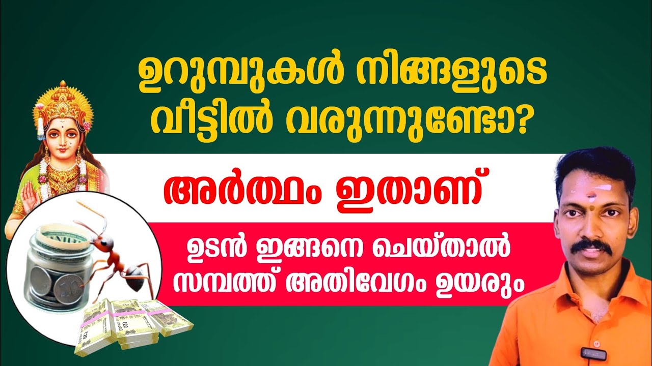 ഉറുമ്പ് വീട്ടിൽ വരാറുണ്ടോ?കാരണം ഇതാണ്.ഉടൻ ഇങ്ങനെ ചെയ്താൽ സമ്പത്ത് അതിവേഗം വർദ്ധിക്കും.