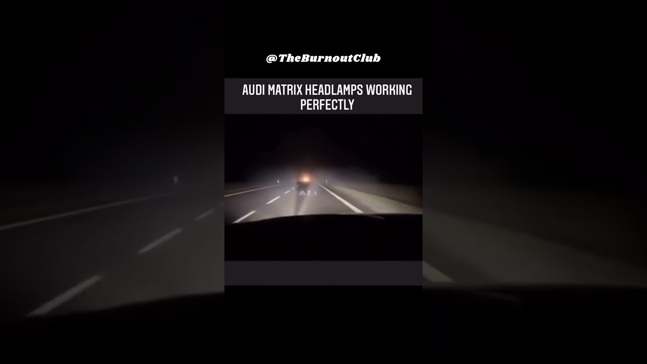 NEW AUDI MATRIX HEADLIGHT TECHNOLOGY AT WORK 🤯🔥... #shorts #cars #audi