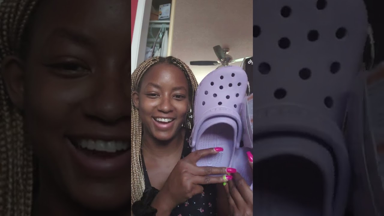 Lavender & White Kids Crocs ●Unboxing● Size J5/38