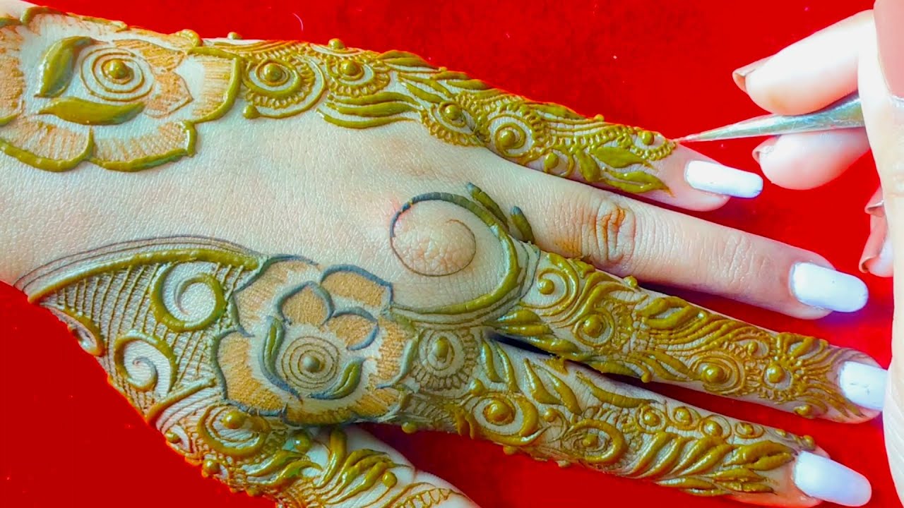Dubai style Mehndi design ll modern mehndi design for back hand ll classic & unique henna tattoo