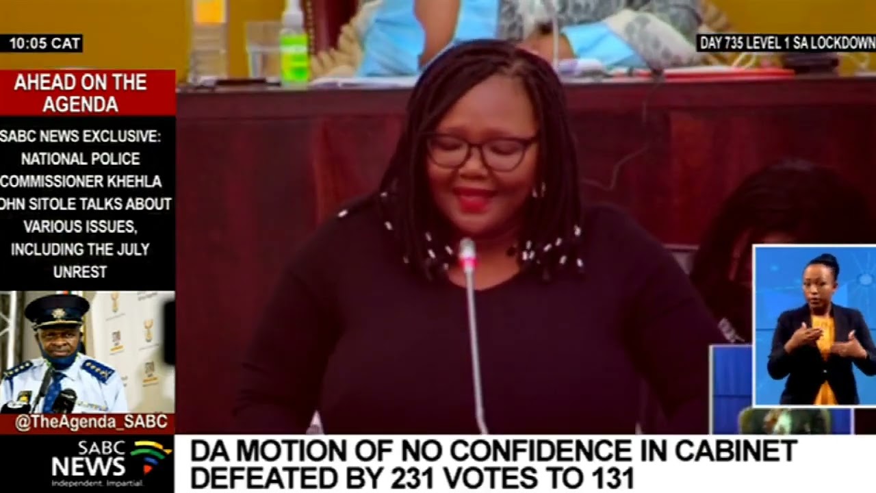 No Confidence Debate | Democratic Alliance's motion of no confidence in Cabinet defeated