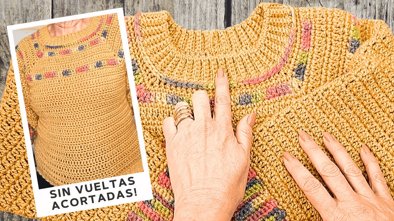 ¡Descubre el SECRETO del Suéter TOP DOWN sin VUELTAS ACORTADAS!